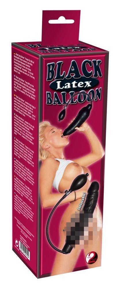 Inflatable latex dildo