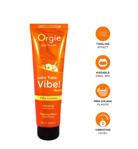 Lube Tube Vibe! - Medium - Pina Colada - 100ml | 3.38 fl oz.