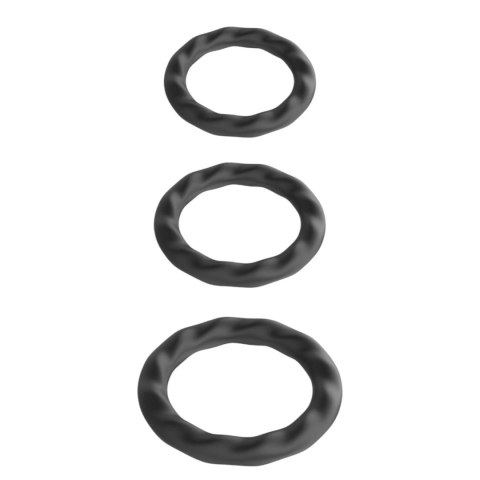 Power Escorts - BR186 - Ribbed Cockring - 3 Pack Cockring Set