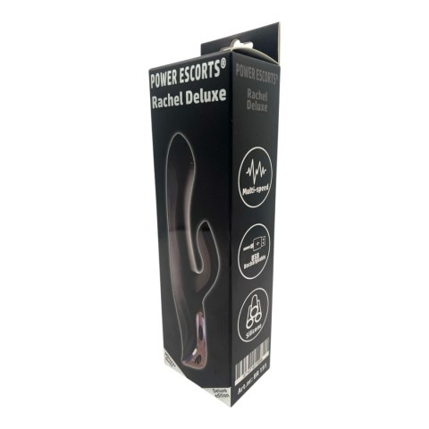 Power Escorts - BR191 - Rachel Deluxe design Multi-Speed Vibrator - Black