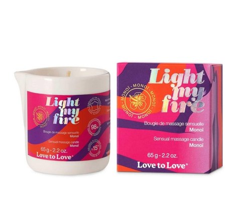 LIGHT MY FIRE - MASSAGE CANDLE - MONOI 65G / 2.2OZ.