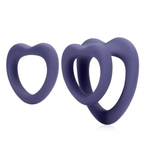 Heart Cockring Set - Violet Storm Heart Cockring Set - Violet Storm