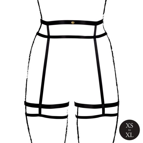 Double Strap Garter Belt with Adjustable Sliders - One Size - Black Double Strap Garter Belt with Adjustable Sliders - One Size - Black