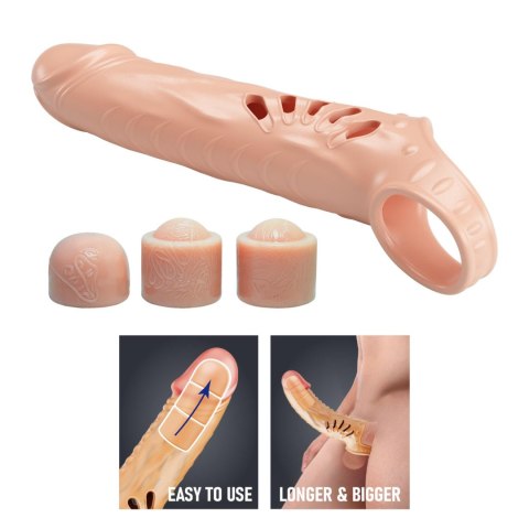 PRETTY LOVE - PENIS SLEEVE, TPE,3 removeable 1 inch extenders PRETTY LOVE - PENIS SLEEVE, TPE,3 removeable 1 inch extenders