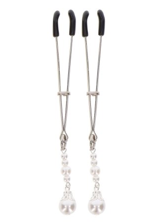 Tweezers With Pearls Silver