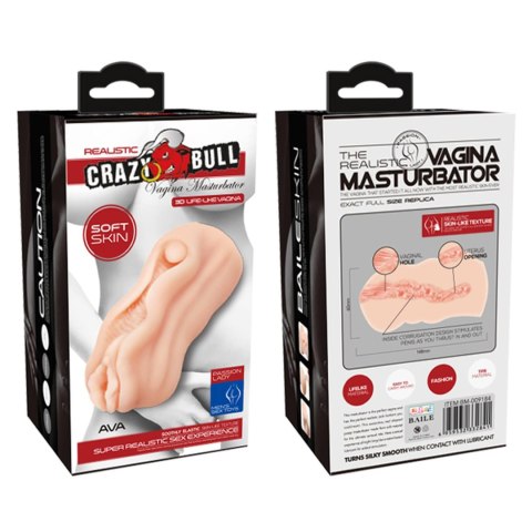 CRAZY BULL - AVA Realistic Vagina Masturbator, TPR CRAZY BULL - AVA Realistic Vagina Masturbator, TPR
