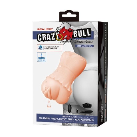 CRAZY BULL - Realistic Vagina Masturbator, Vibration Water lubricant, 3 AAA batteries CRAZY BULL - Realistic Vagina Masturbator, Vibration Water lubricant, 3 AAA batteries