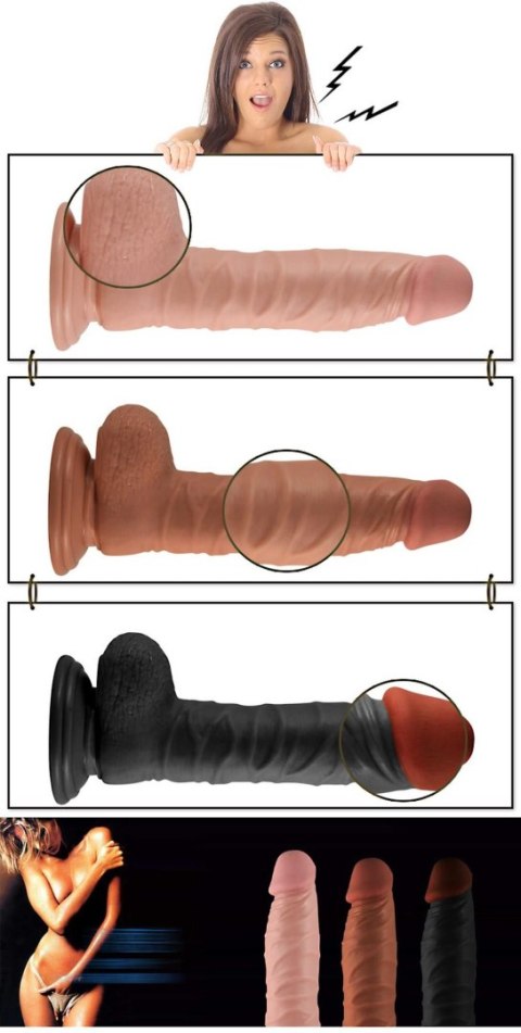 8.5"" Real Extreme Dildo Flesh 8.5"" Real Extreme Dildo Flesh