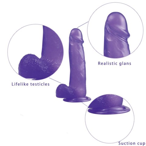 8"" Jelly Studs Crystal Dildo Large Purple 8"" Jelly Studs Crystal Dildo Large Purple