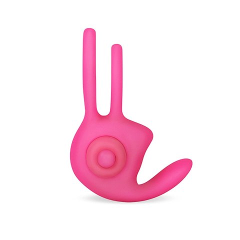 Power Clit Duo Silicone Cockring Pink Power Clit Duo Silicone Cockring Pink