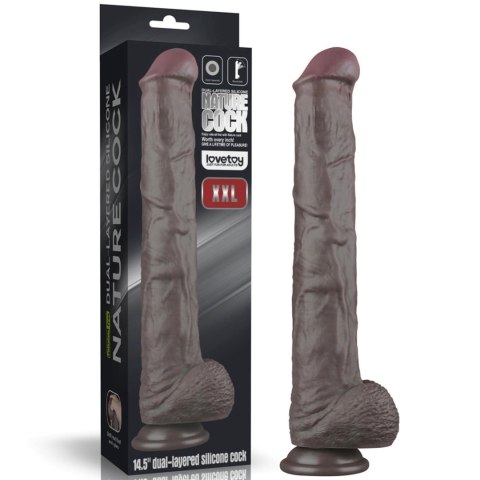 14.5'' Dual Layered Bendable Silicone Cock XXL(Black) 14.5'' Dual Layered Bendable Silicone Cock XXL(Black)