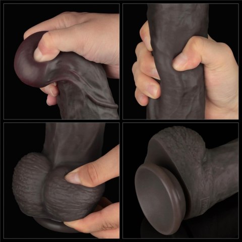 14.5'' Dual Layered Bendable Silicone Cock XXL(Black) 14.5'' Dual Layered Bendable Silicone Cock XXL(Black)