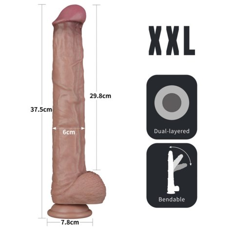 14.5'' Dual Layered Bendable Silicone Cock XXL(Flesh) 14.5'' Dual Layered Bendable Silicone Cock XXL(Flesh)