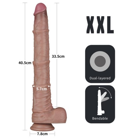 16'' Dual Layered Bendable Silicone Cock XXL(Flesh) 16'' Dual Layered Bendable Silicone Cock XXL(Flesh)