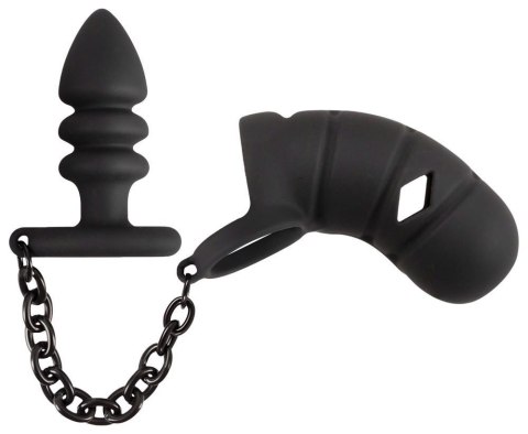 Black Velvets Cock cage with a Black Velvets Cock cage with a