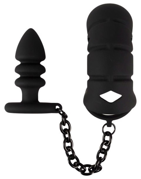 Black Velvets Cock cage with a Black Velvets Cock cage with a