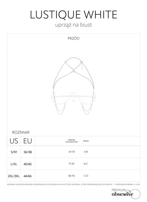 Lustique White uprząż na biust S/M/L Lustique White uprząż na biust S/M/L