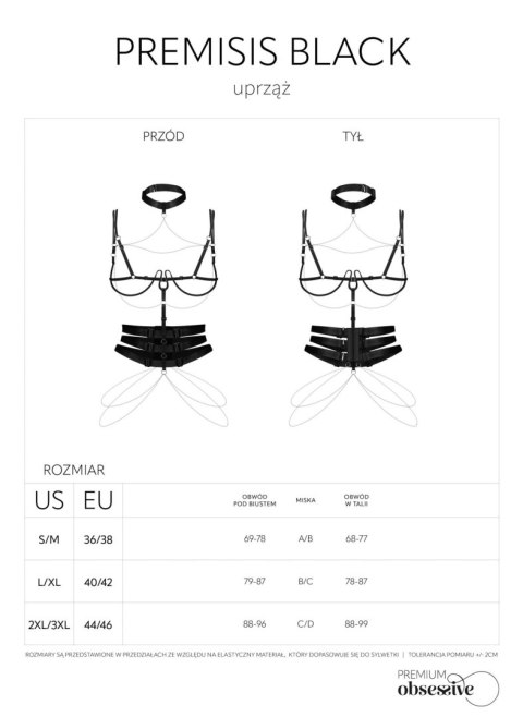 Premisis Black uprząż S/M/L Premisis Black uprząż S/M/L