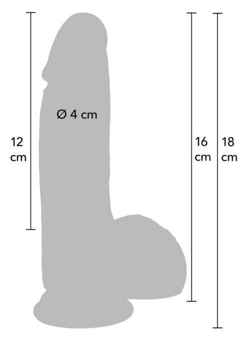 Realistic Dildo Liquid Silicone 16 cm Realistic Dildo Liquid Silicone 16 cm