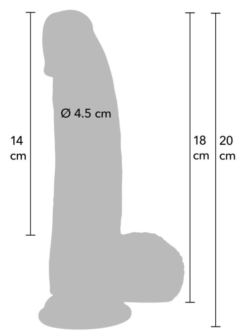 Realistic Dildo Liquid Silicone 18 cm Realistic Dildo Liquid Silicone 18 cm
