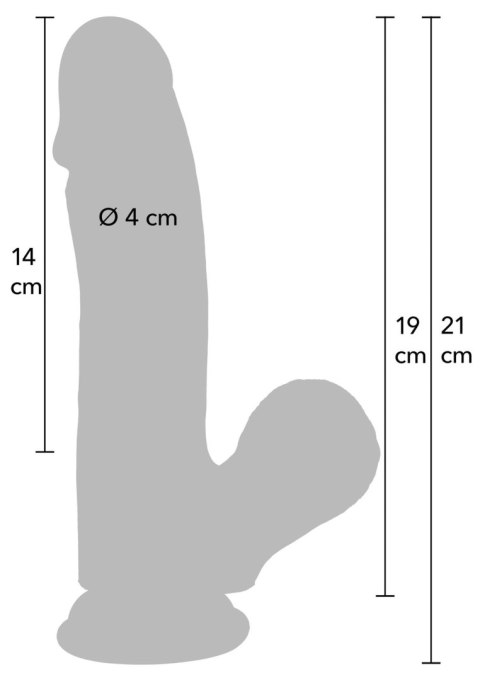 Realistic Dildo Liquid Silicone 19 cm Realistic Dildo Liquid Silicone 19 cm