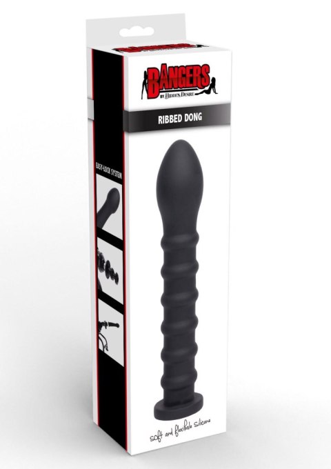 Ribbed Dong Easy-Lock 19 cm Black Ribbed Dong Easy-Lock 19 cm Black
