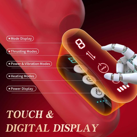 Silicone Vibrator 7 Powerful Modes -
Licking, 7 Thrusting
Heating, Red Silicone Vibrator 7 Powerful Modes -
Licking, 7 Thrusting
Heating, Red