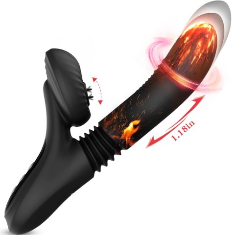 Silicone Vibrator 7 Powerful Modes - Licking,
Thrusting and Heating, Black Silicone Vibrator 7 Powerful Modes - Licking,
Thrusting and Heating, Black