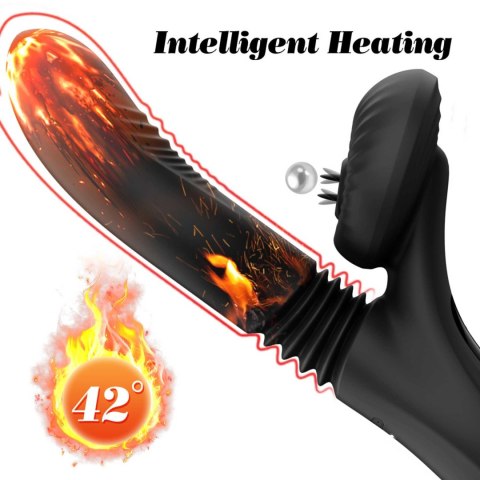 Silicone Vibrator 7 Powerful Modes - Licking,
Thrusting and Heating, Black Silicone Vibrator 7 Powerful Modes - Licking,
Thrusting and Heating, Black