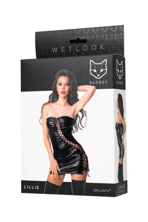 Glossy Lillie dress made of Wetlook material, XL Glossy Lillie dress made of Wetlook material, XL