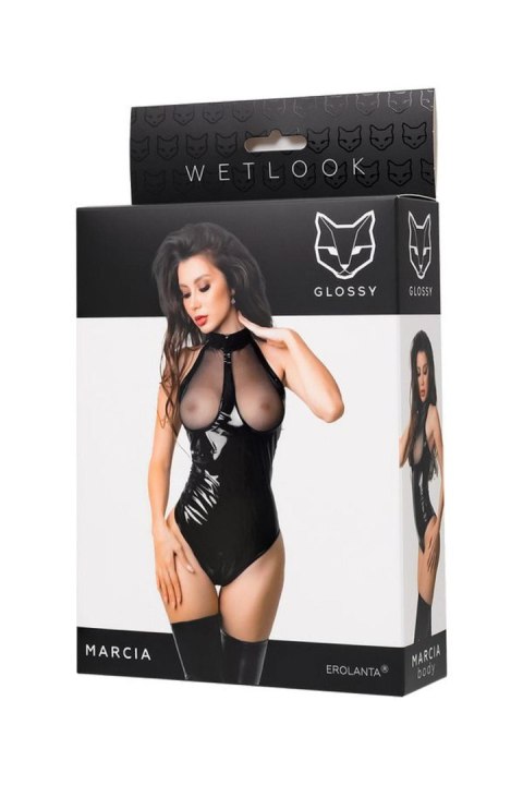 Glossy Marcia Wetlook Bodysuit, L