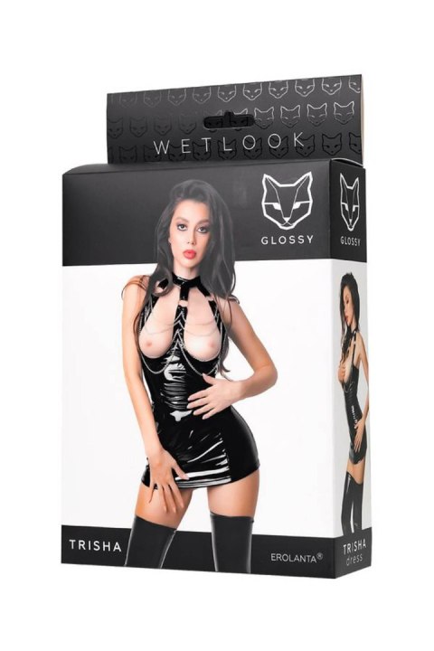 Glossy Trisha Wetlook dress, XL