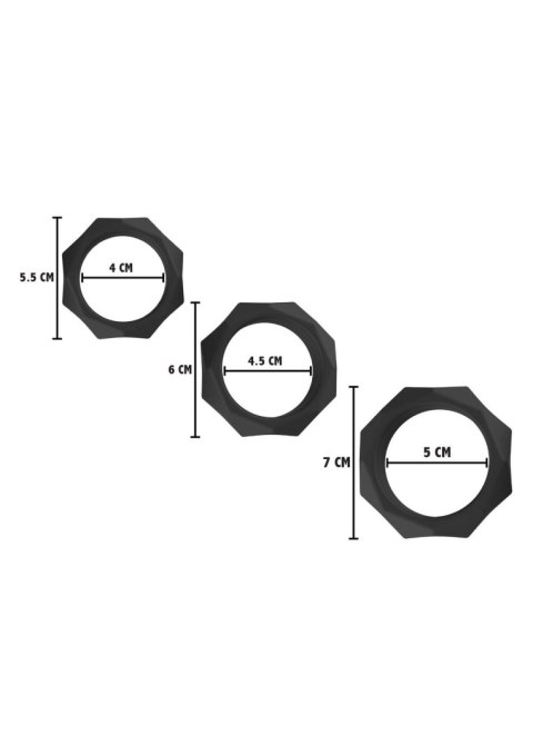 Heavy C-Ring Set Black Heavy C-Ring Set Black