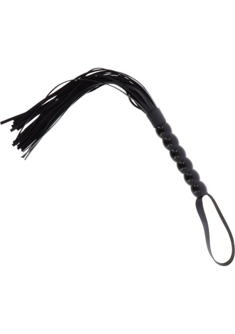 Long Beaded Flogger Whip Black Long Beaded Flogger Whip Black