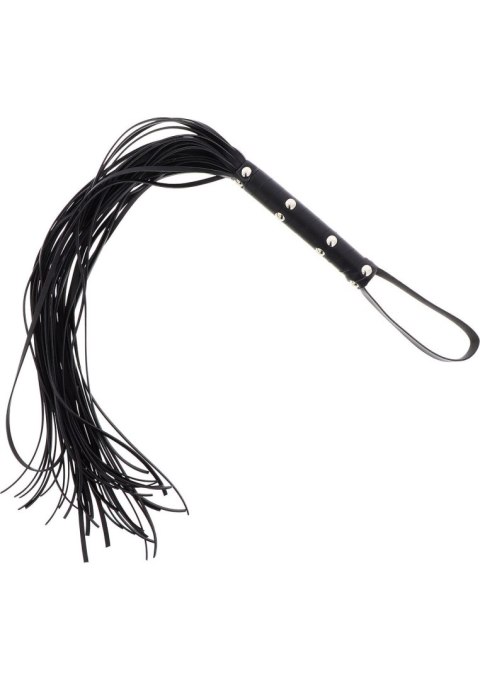 Long Studded Flogger Whip Black Long Studded Flogger Whip Black
