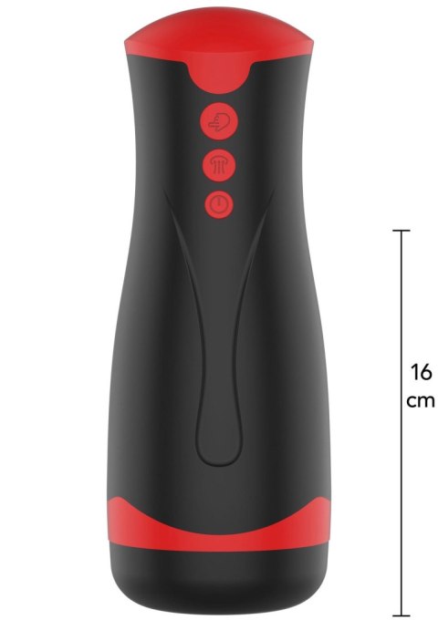 Masturbator Vibrating&Squeeze Black Masturbator Vibrating&Squeeze Black