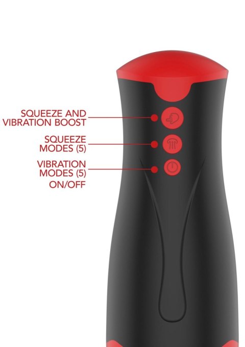 Masturbator Vibrating&Squeeze Black Masturbator Vibrating&Squeeze Black