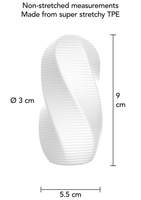 Medium Masturbator Swirl White Medium Masturbator Swirl White