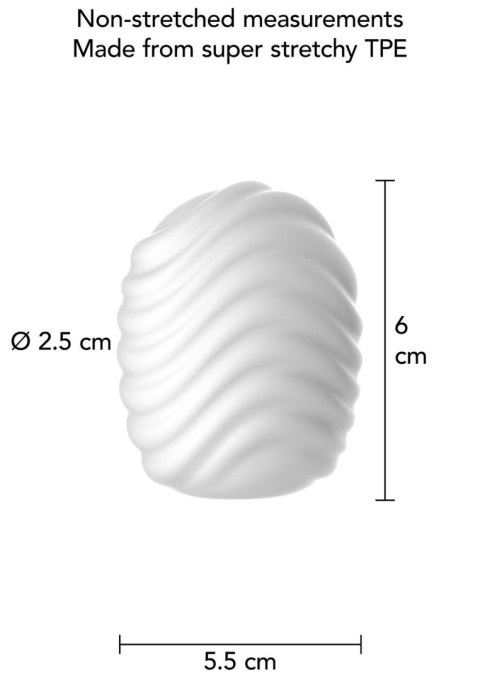 Mini Masturbator Wave White Mini Masturbator Wave White