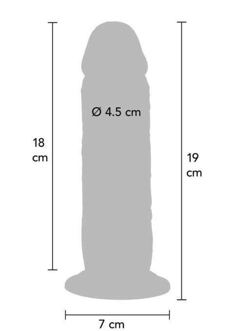 Silicone Foreskin Dong 19 cm Caramel skin tone Silicone Foreskin Dong 19 cm Caramel skin tone