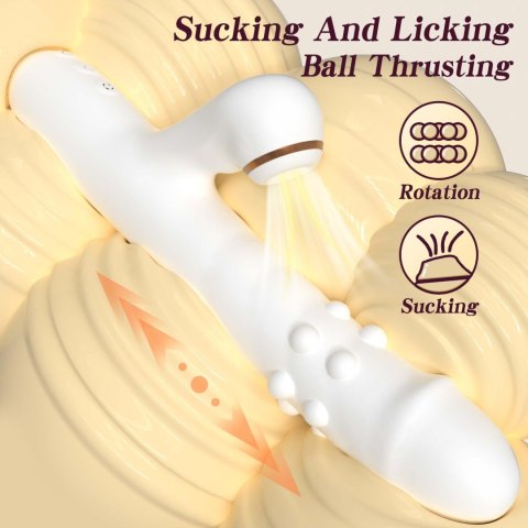 Silicone Vibrator - 3 rotating functions and 7 licking functions Silicone Vibrator - 3 rotating functions and 7 licking functions