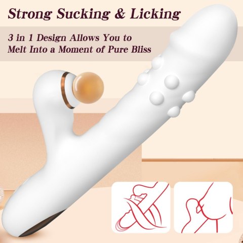 Silicone Vibrator - 3 rotating functions and 7 licking functions Silicone Vibrator - 3 rotating functions and 7 licking functions