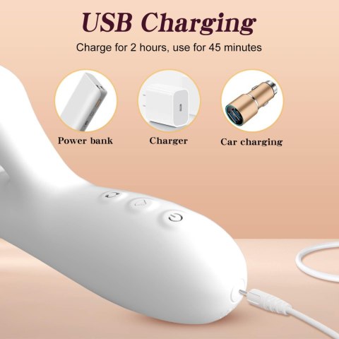 Silicone Vibrator - 3 rotating functions and 7 licking functions Silicone Vibrator - 3 rotating functions and 7 licking functions