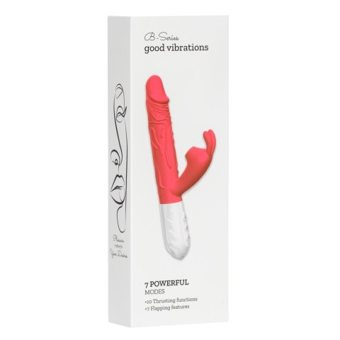 Silicone Vibrator 7 Vibration modes -
10 thrusting and
7 Flapping Silicone Vibrator 7 Vibration modes -
10 thrusting and
7 Flapping