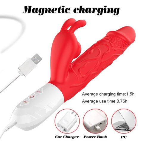 Silicone Vibrator 7 Vibration modes -
10 thrusting and
7 Flapping Silicone Vibrator 7 Vibration modes -
10 thrusting and
7 Flapping