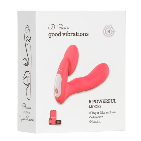 Silicone vibrator 3 speeds, 6 frequencies,
Finger function,
Heating + APP control Silicone vibrator 3 speeds, 6 frequencies,
Finger function,
Heating + APP control