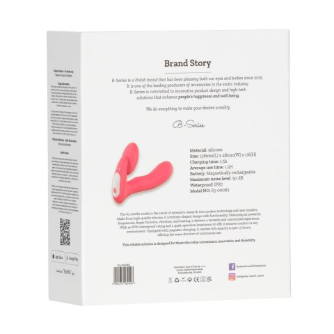 Silicone vibrator 3 speeds, 6 frequencies,
Finger function,
Heating + APP control Silicone vibrator 3 speeds, 6 frequencies,
Finger function,
Heating + APP control