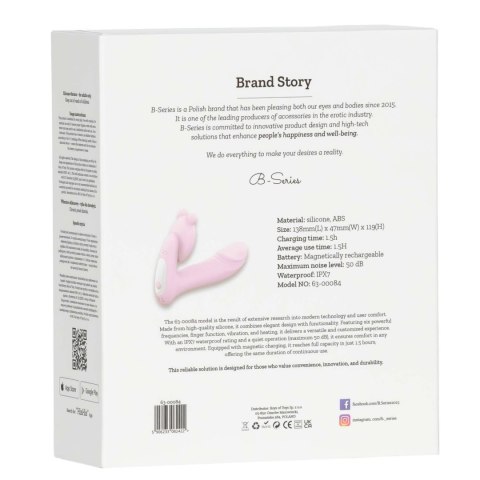 Silicone vibrator 3 speeds, 6 frequencies
Finger function, Heating + APP control Silicone vibrator 3 speeds, 6 frequencies
Finger function, Heating + APP control