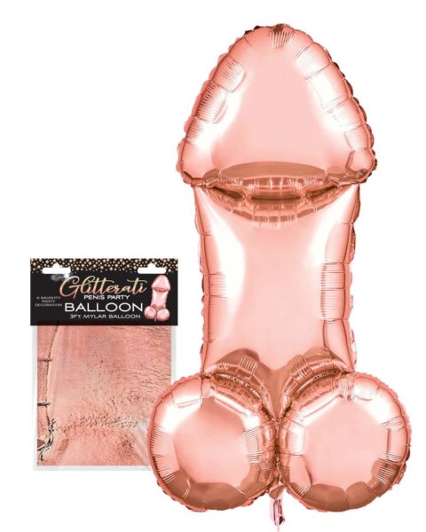 Glitterati, 3ft Rose Gold Mylar Balloon Glitterati, 3ft Rose Gold Mylar Balloon