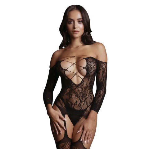 Criss Cross Neck Bodystocking - One Size